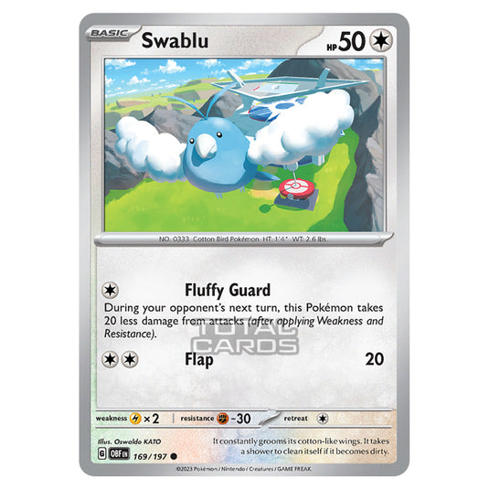 Pokemon - Scarlet & Violet - Obsidian Flames - Swablu - 169/197