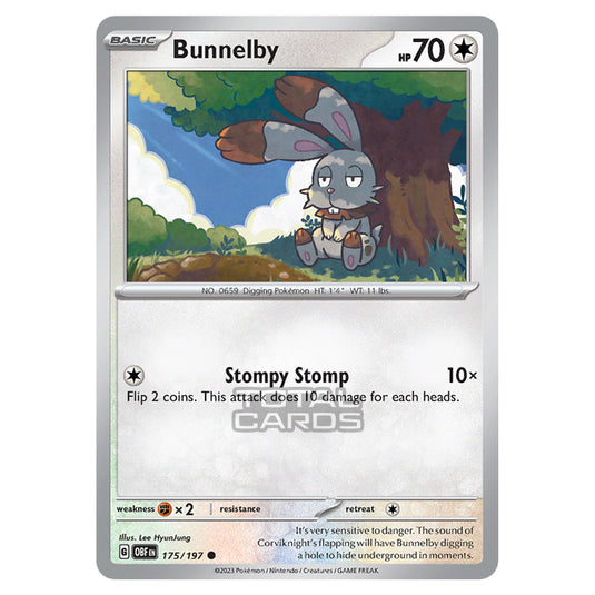 Pokemon - Scarlet & Violet - Obsidian Flames - Bunnelby - 175/197