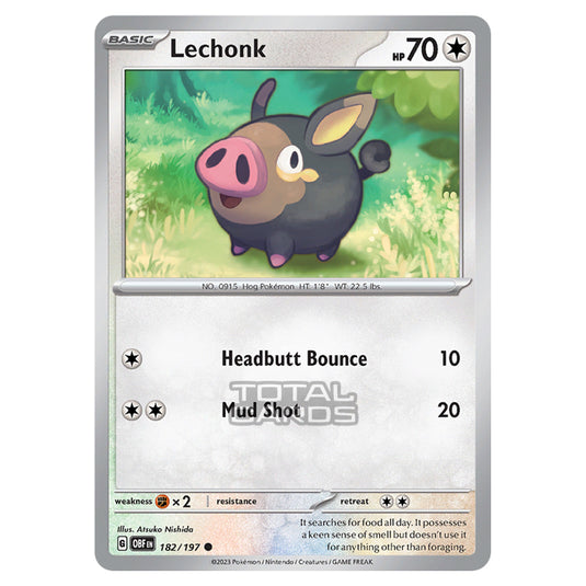 Pokemon - Scarlet & Violet - Obsidian Flames - Lechonk - 182/197