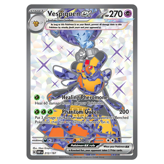 Pokemon - Scarlet & Violet - Obsidian Flames - Vespiquen ex - 212/197