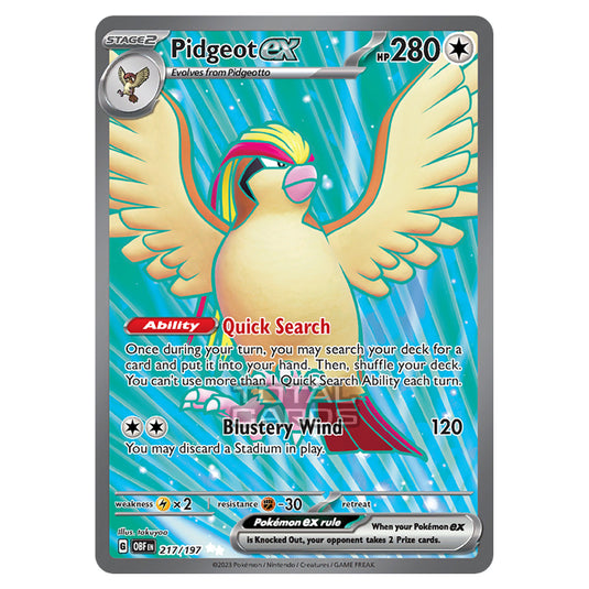 Pokemon - Scarlet & Violet - Obsidian Flames - Pidgeot ex - 217/197