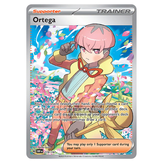 Pokemon - Scarlet & Violet - Obsidian Flames - Ortega - 219/197