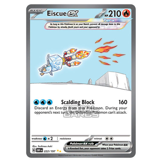 Pokemon - Scarlet & Violet - Obsidian Flames - Eiscue ex - 222/197