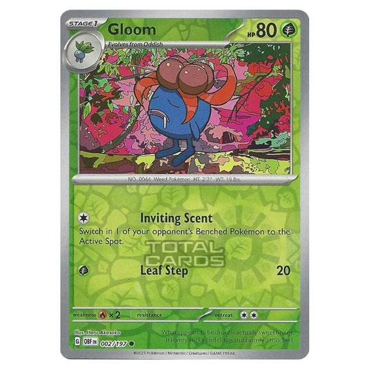 Pokemon - Scarlet & Violet - Obsidian Flames - Gloom - 002/197 - (Reverse Holo)