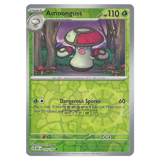 Pokemon - Scarlet & Violet - Obsidian Flames - Amoonguss - 010/197 - (Reverse Holo)