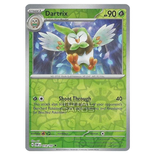 Pokemon - Scarlet & Violet - Obsidian Flames - Dartrix - 014/197 - (Reverse Holo)