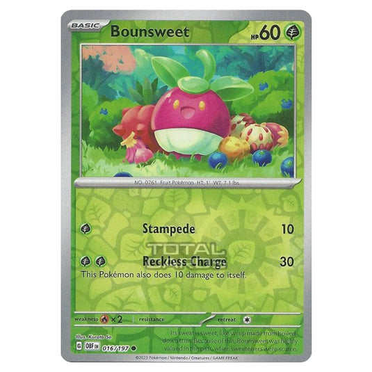bounsweet pokemon card price Pokemon - Scarlet & Violet - Obsidian Flames - Bounsweet - 016/197