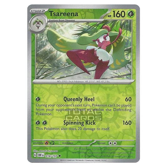 Pokemon - Scarlet & Violet - Obsidian Flames - Tsareena - 018/197 - (Reverse Holo)