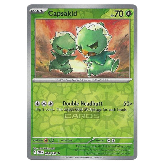 capsakid pokemon card Pokemon TCG SSP Evolution Set Reverse Holo Capsakid #12 Scovillian #37