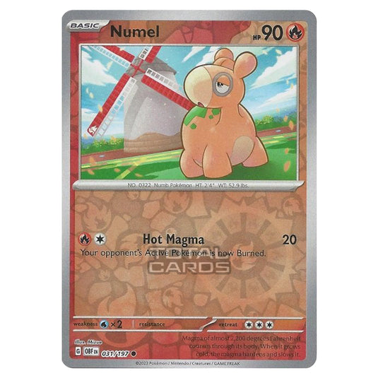 Pokemon - Scarlet & Violet - Obsidian Flames - Numel - 031/197 - (Reverse Holo)