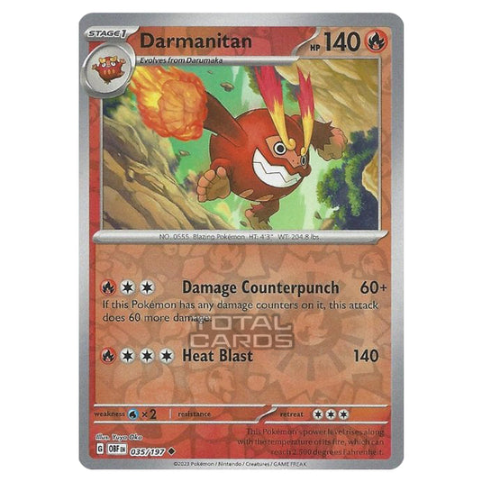 Pokemon - Scarlet & Violet - Obsidian Flames - Darmanitan - 035/197 - (Reverse Holo)