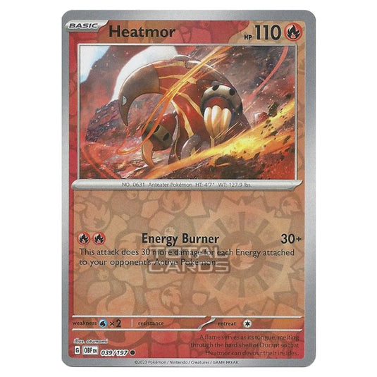 Pokemon - Scarlet & Violet - Obsidian Flames - Heatmor - 039/197 - (Reverse Holo)