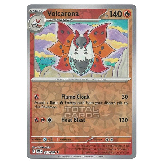 Pokemon - Scarlet & Violet - Obsidian Flames - Volcarona - 041/197 - (Reverse Holo)