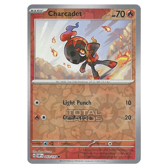 Pokemon - Scarlet & Violet - Obsidian Flames - Charcadet - 043/197 - (Reverse Holo)