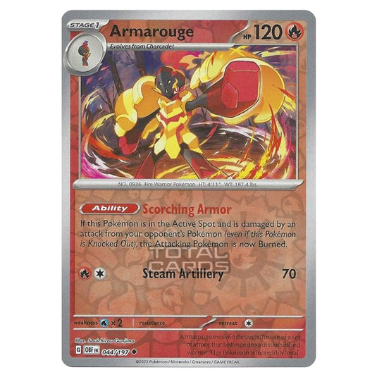 Pokemon - Scarlet & Violet - Obsidian Flames - Armarouge - 044/197 - (Reverse Holo)