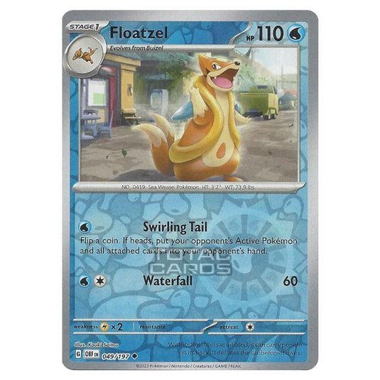 Pokemon - Scarlet & Violet - Obsidian Flames - Floatzel - 049/197 - (Reverse Holo)