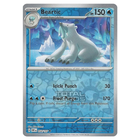 Pokemon - Scarlet & Violet - Obsidian Flames - Beartic - 054/197 - (Reverse Holo)