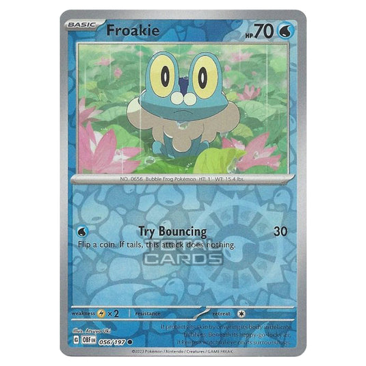 Pokemon - Scarlet & Violet - Obsidian Flames - Froakie - 056/197 - (Reverse Holo)