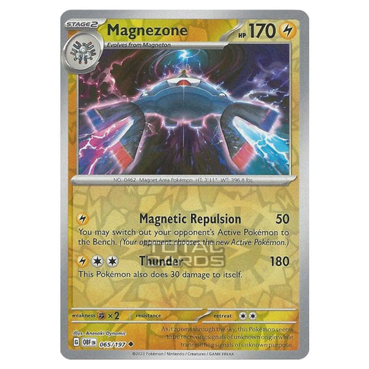 Pokemon - Scarlet & Violet - Obsidian Flames - Magnezone - 065/197 - (Reverse Holo)