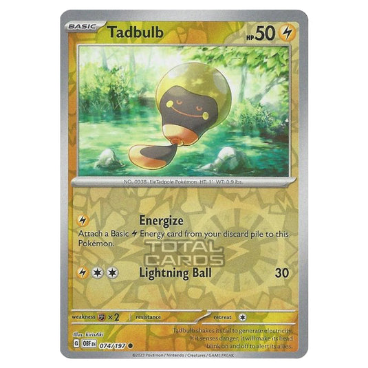 Pokemon - Scarlet & Violet - Obsidian Flames - Tadbulb - 074/197 - (Reverse Holo)