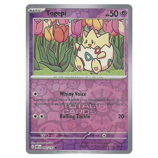 Pokemon - Scarlet & Violet - Obsidian Flames - Togepi - 083/197 - (Reverse Holo)