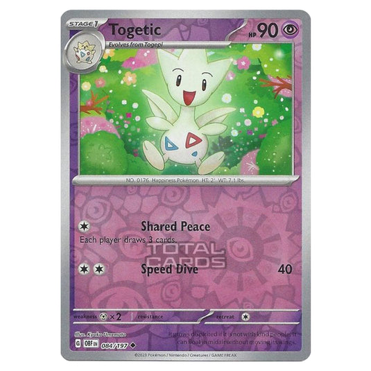 Pokemon - Scarlet & Violet - Obsidian Flames - Togetic - 084/197 - (Reverse Holo)