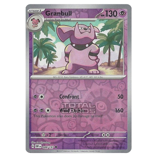 Pokemon - Scarlet & Violet - Obsidian Flames - Granbull - 088/197 - (Reverse Holo)