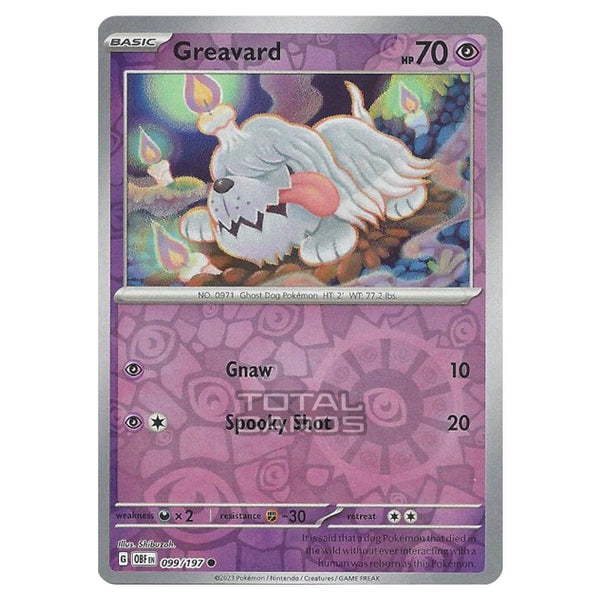 Pokemon - Scarlet & Violet - Obsidian Flames - Greavard - 099/197