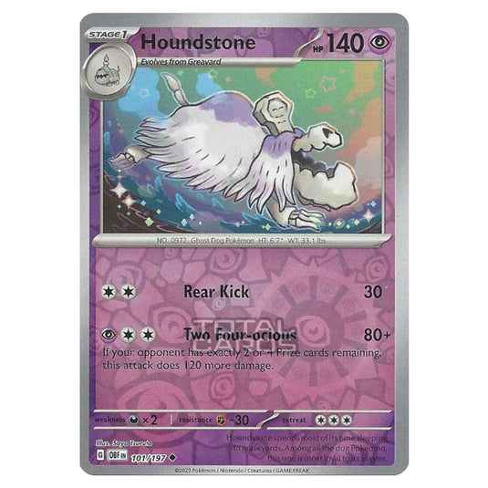 Pokemon - Scarlet & Violet - Obsidian Flames - Houndstone - 101/197 - (Reverse Holo)