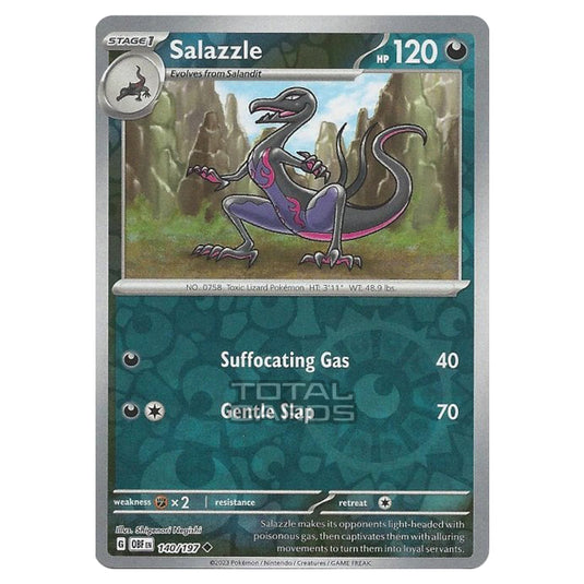 Pokemon - Scarlet & Violet - Obsidian Flames - Salazzle - 140/197 - (Reverse Holo)