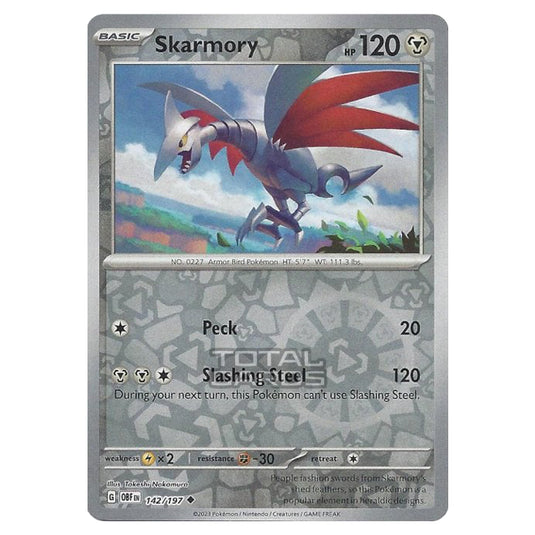 Pokemon - Scarlet & Violet - Obsidian Flames - Skarmory - 142/197 - (Reverse Holo)