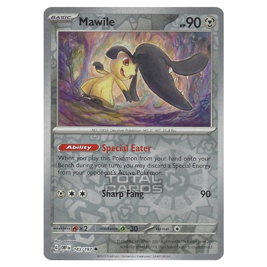 Pokemon - Scarlet & Violet - Obsidian Flames - Mawile - 143/197 - (Reverse Holo)