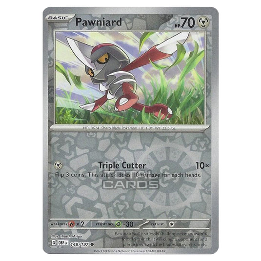 Pokemon - Scarlet & Violet - Obsidian Flames - Pawniard - 148/197 - (Reverse Holo)