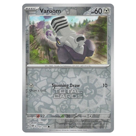 Pokemon - Scarlet & Violet - Obsidian Flames - Varoom - 154/197 - (Reverse Holo)