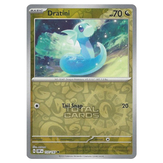 Pokemon - Scarlet & Violet - Obsidian Flames - Dratini - 157/197 - (Reverse Holo)