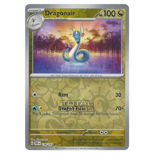 Pokemon - Scarlet & Violet - Obsidian Flames - Dragonair - 158/197 - (Reverse Holo)