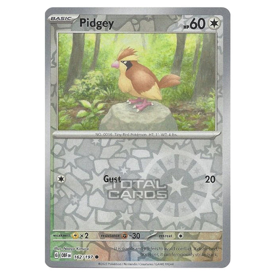 Pokemon - Scarlet & Violet - Obsidian Flames - Pidgey - 162/197 - (Reverse Holo)