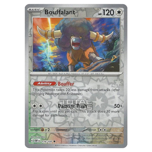 Pokemon - Scarlet & Violet - Obsidian Flames - Bouffalant - 174/197 - (Reverse Holo)