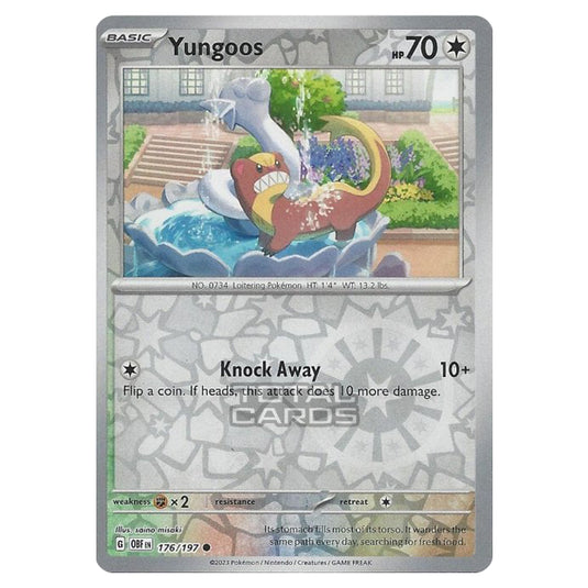 Pokemon - Scarlet & Violet - Obsidian Flames - Yungoos - 176/197 - (Reverse Holo)