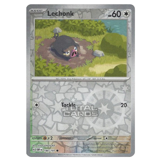 Pokemon - Scarlet & Violet - Obsidian Flames - Lechonk - 180/197 - (Reverse Holo)