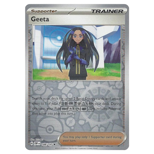 pokemon geeta card Pokemon - Scarlet & Violet - Obsidian Flames - Geeta - 188/197