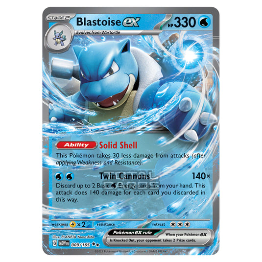 Pokemon - Scarlet & Violet - 151 - Blastoise ex - 009/165