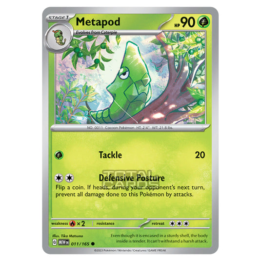 Pokemon - Scarlet & Violet - 151 - Metapod - 011/165