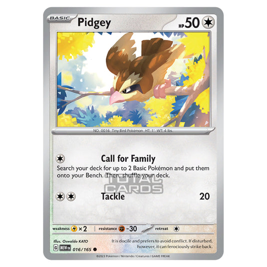 Pokemon - Scarlet & Violet - 151 - Pidgey - 016/165