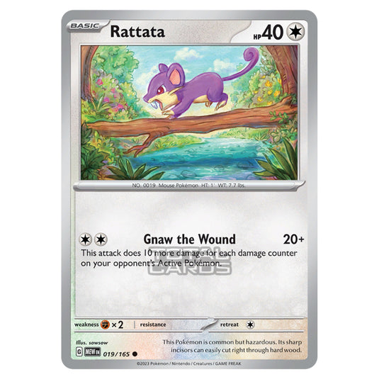 Pokemon - Scarlet & Violet - 151 - Rattata - 019/165