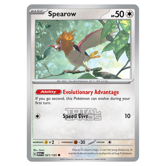 Pokemon - Scarlet & Violet - 151 - Spearow - 021/165