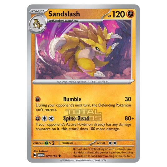 Pokemon - Scarlet & Violet - 151 - Sandslash - 028/165