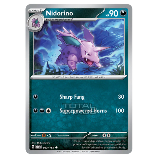 Pokemon - Scarlet & Violet - 151 - Nidorino - 033/165