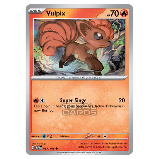 Pokemon - Scarlet & Violet - 151 - Vulpix - 037/165