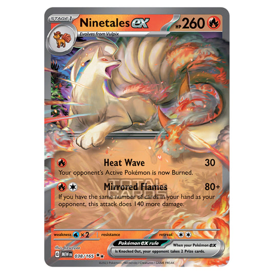 Pokemon - Scarlet & Violet - 151 - Ninetales ex - 038/165